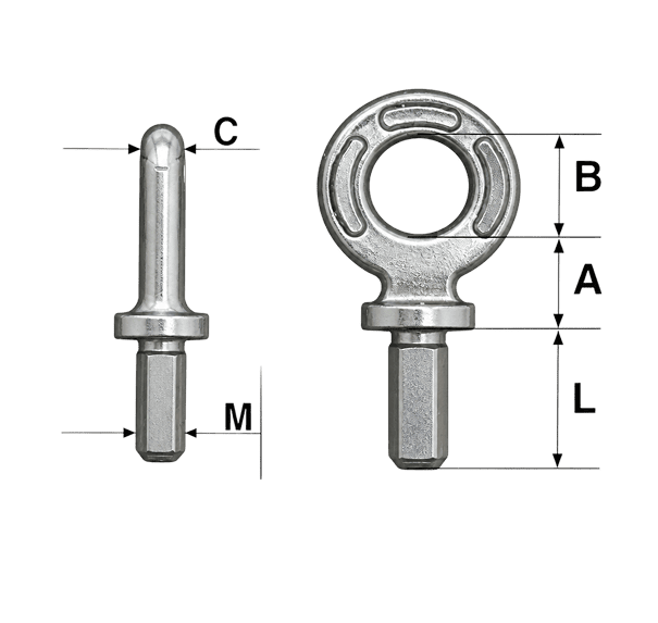Anneau de levage haute résistance – Mâle
