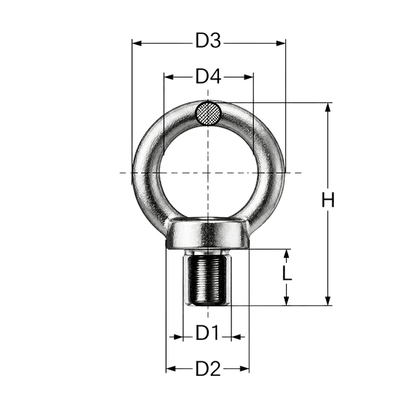 Anneau de levage inox