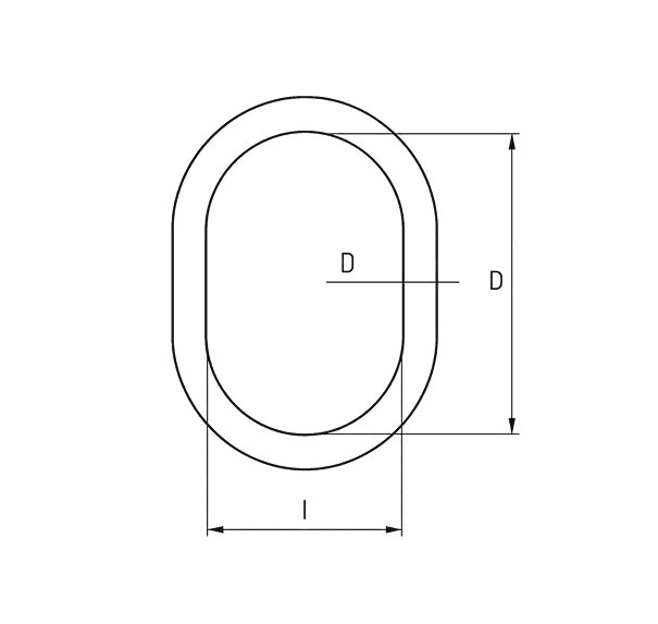 Anneau oval simple