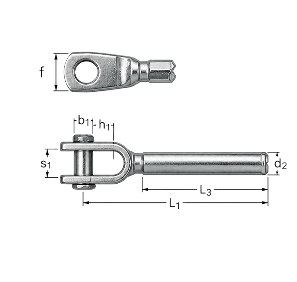 Chape femelle – Série inox – Maxi