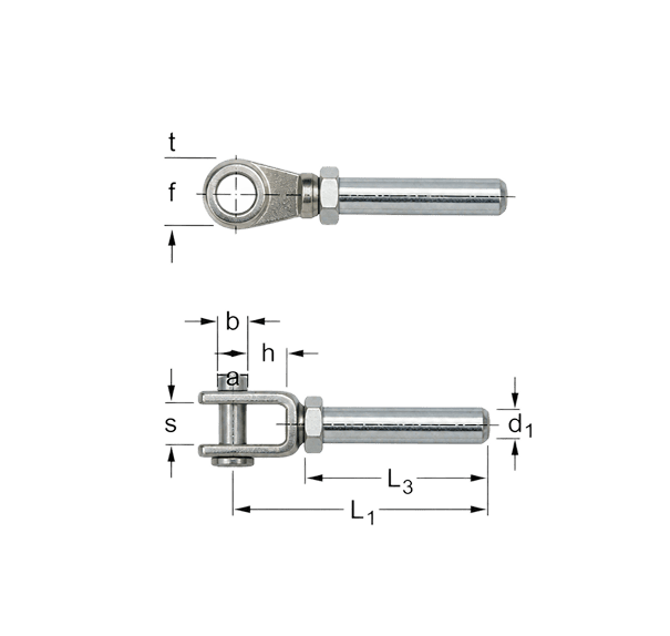 Chape femelle – Série inox – Mini