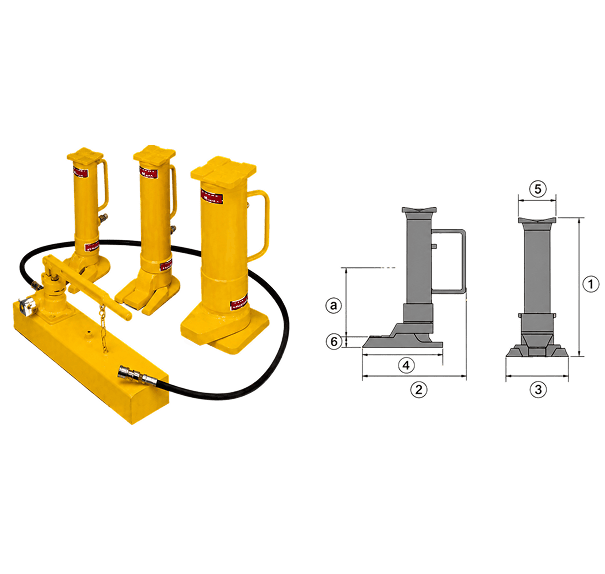 Cric hydraulique à patte – Avec pompe séparée