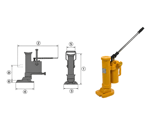 Cric hydraulique à patte