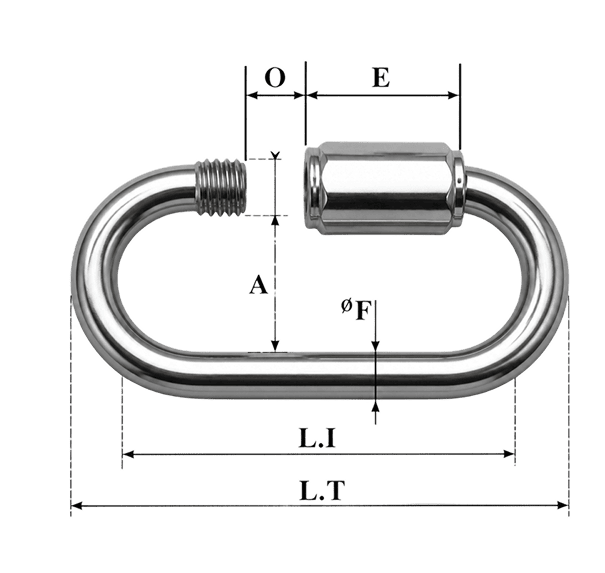 Maillon rapide inox – Série normale