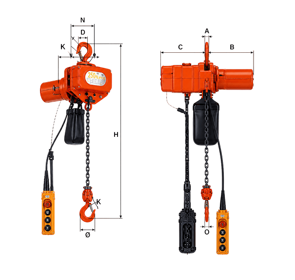 Palan électrique Alpha – Triphasé 380V ou monophasé