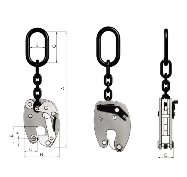 Pince pour levage multipositions – MODELE KS