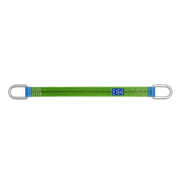 Sangle plate – Avec anneaux acier fil rond