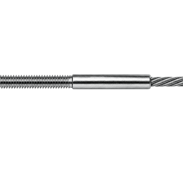 Terminaison avec filetage inoxydable – Super mini allongée