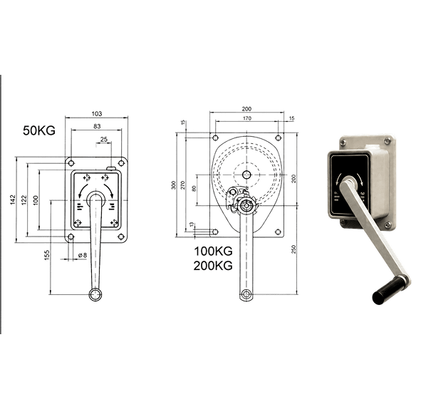 Treuil d&rsquo;applique