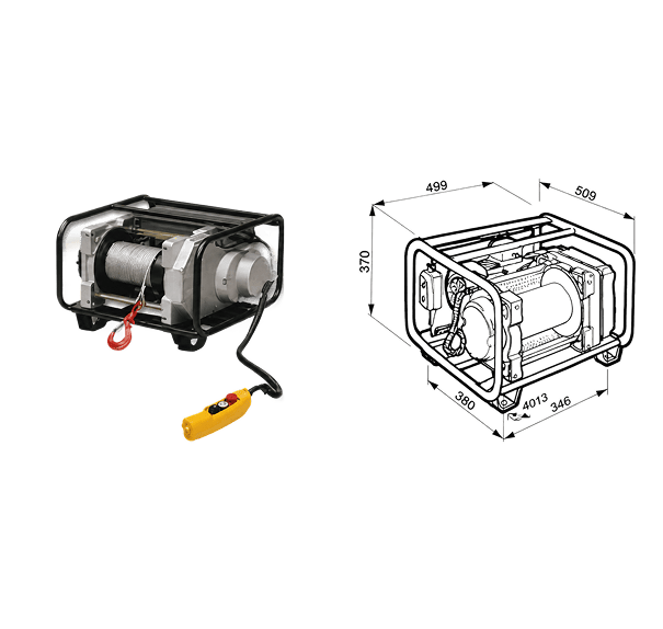 Treuil électrique de chantier TRC – 200 et 300 kg