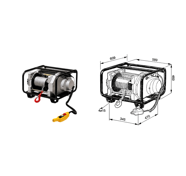 Treuil électrique de chantier TRC – 500 et 800 kg